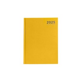 2025 Diary A4 / A5 / A6 Diary Page A Day Desk And Week To View Diary Pastel Colour Diaries Organiser For Student, Teacher, Home, Office, Business Year Planner (Yellow, A4 Day A Page)