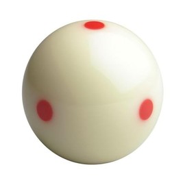 ASKA 2-1/4" Regulation Size Billiard/Pool Ball: Training Ball with 6 Dots (6 Red Dots)