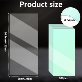100pcs Transparent Welding Lens for Welding Hood Accessories - 2x4.21x0.04Inch Clear Welding Lens Replacement for Welding Helmet