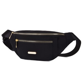 Estwell Bum Bag Fanny Pack Men Women Fashion Festival Fanny Pack Travel Waist Pack Lightweight Adjustable Waist Bag for Running Walking Hiking Jogging, Black