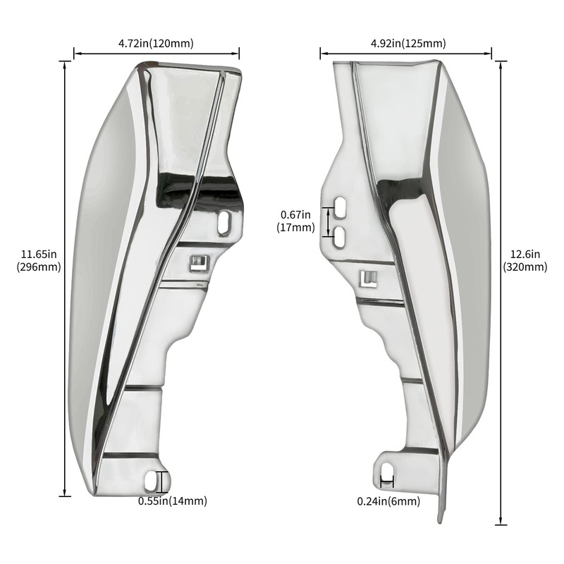 VG MOTO Mid Frame Air Deflectors Heat Shield Trim Covers