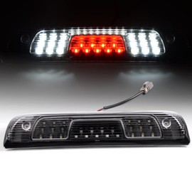 G-PLUS High Mount Rear 3rd Third Brake Light Compatible with 2014-2018 Chevy Silverado GMC Sierra 1500 2500 HD 3500 HD LED Cargo Tail Lamp Black Housing Clear Lens