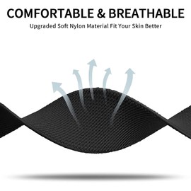 Compatible for Polar Ignite 3 Band, Lamshaw Stretch Elastics Nylon Adjustable Replacement Strap Accessories Compatible for Polar Ignite 3/Polar Ignite 2/Polar Ignite (Black)