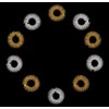 newgen medicals Massage Ring:10 Set Acupressure Finger Massage Rings Gold