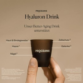 PROCEANIS Hyaluron Drink - Natürliche Schönheit von Innen - Beauty Drink 100% Vegan - Hyaluronsäure Trinkampullen (10 Tage Kur)