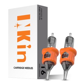 INKin Tattoo Needles, Finger Ledge Tattoo Needles #12 (9RS) 0.35 mm Standard Round Shader Pack of 16 for Tattoo Machine and Tattoo Pen (1209RS)