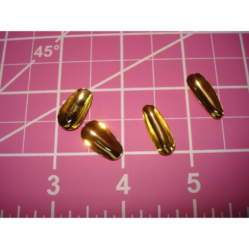 kirsten Vintage Golden Fingernails 18Kt Electroplated Metal Nails 2 Sets