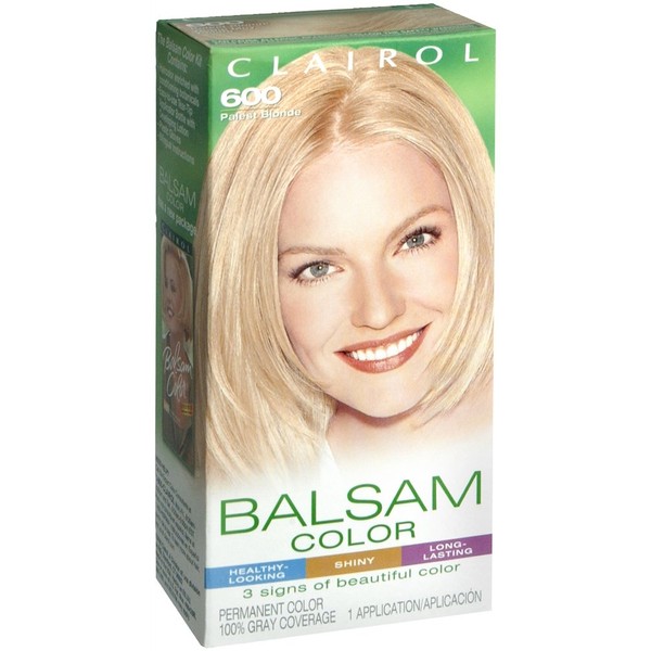 Clairol Balsam Hair Color, Palest Blonde (600), 2 pk
