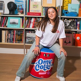 Omy Original Giant Inflatable Floor Pillow, Soda Can, Easy to Inflate Lounger, Use as a Cushion or as Decoration