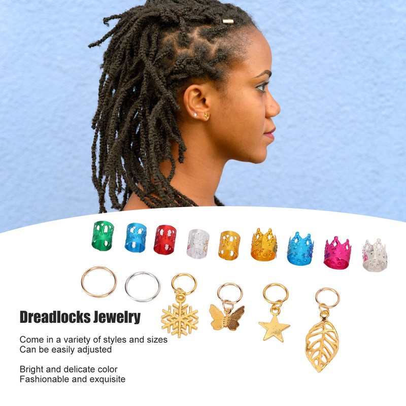 Dreadlocks Jewelry Hair Braiding Beads Alloy Dreadlocks Cuff Ring Hair