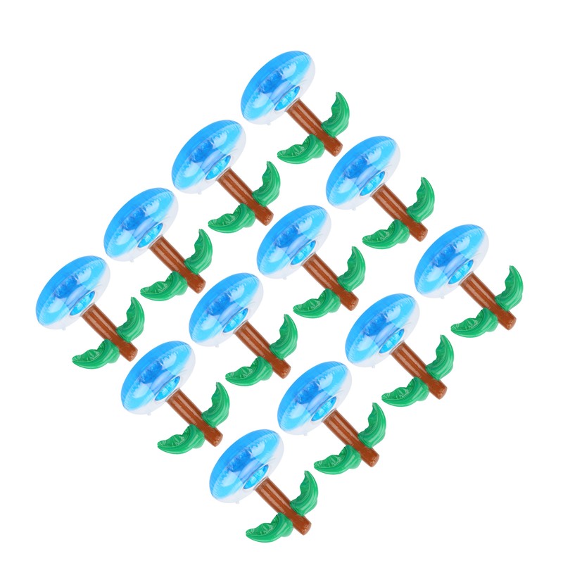 12pcs Coconut Trees Inflatable Pool Drink Holder Beach Party Cup