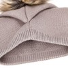 Neverless® Unique Women Lined Knitted Beanie Hat with Fur Bobble