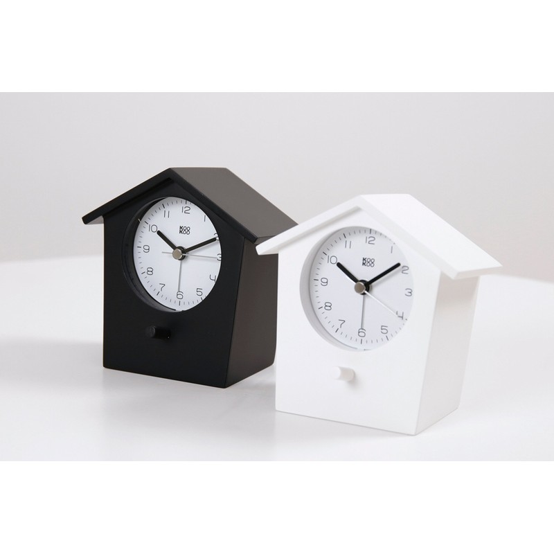 KOOKOO EarlyBird Weiß, Wecker mit Vogelmelodie (Originalaufnahme) oder Dreiklangton