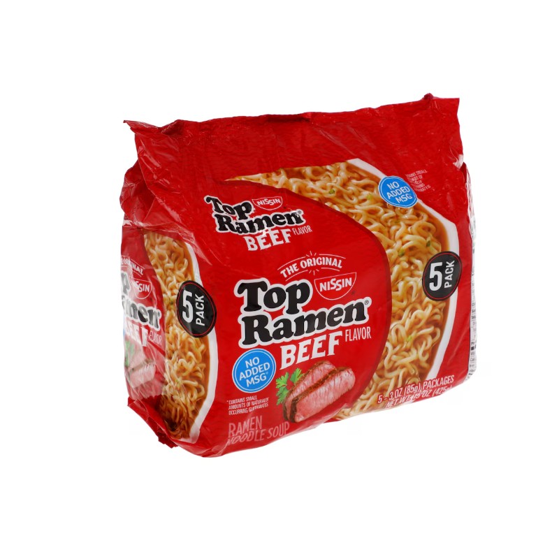 Nissin Top Ramen Beef-Flavored Noodle Soup, 5-ct. 2 Packs *SPECIAL*
