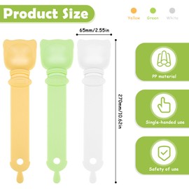 Jeinbuil 3 Stück Katzenfutter Löffel Katzenstreifen-Quetschlöffel Cat Strip Happy Spoon Hängende Design