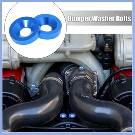 PARSLUCK 25pcs Bumper Mudguard Washer Bolts M6x1.0 Aluminum Alloy Engine Bay Dress Up Screw Blue Stable