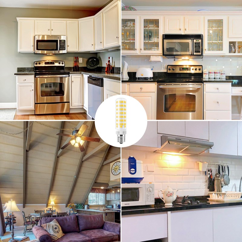 TAIYALOO E17 LED Bulb Dimmable, 10W Microwave Oven Bulb, Warm