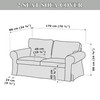 JADE POKE Light Grey EKTORP Loveseat Cover Custom Made Compatible