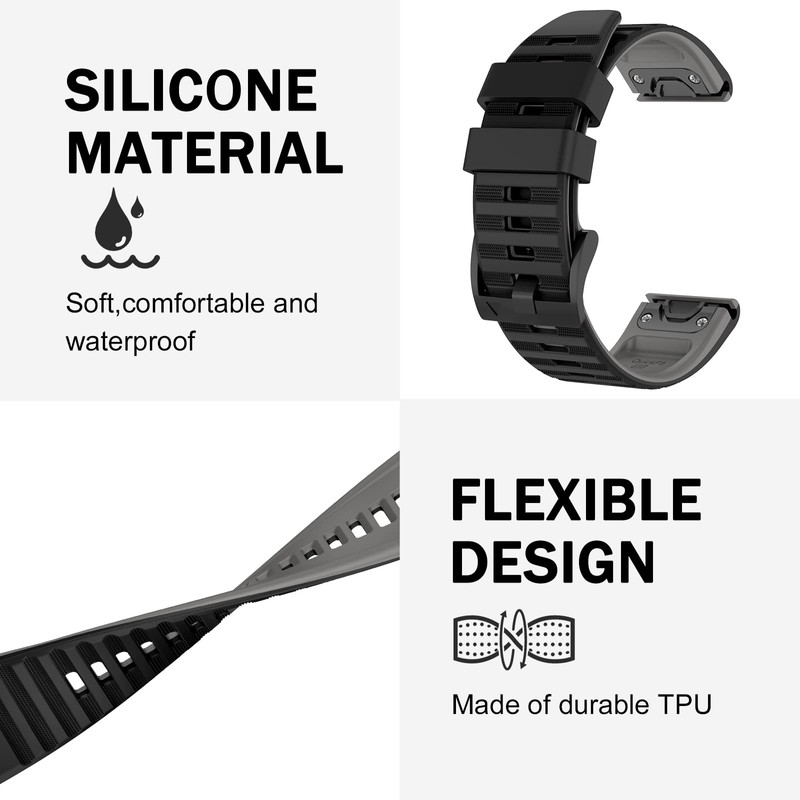 ISABAKE Watch Band for Fenix 6 Pro/5/5 Plus/7/Forerunner 935
