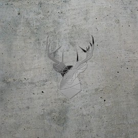 Decal Stickers of Deer (Metallic Silver) (Set of 2) Premium Waterproof Vinyl Decal Stickers for Laptop Phone Accessory Helmet Car Window Mug Tuber Cup Door Wall - ANDVER1d49023SI_1123