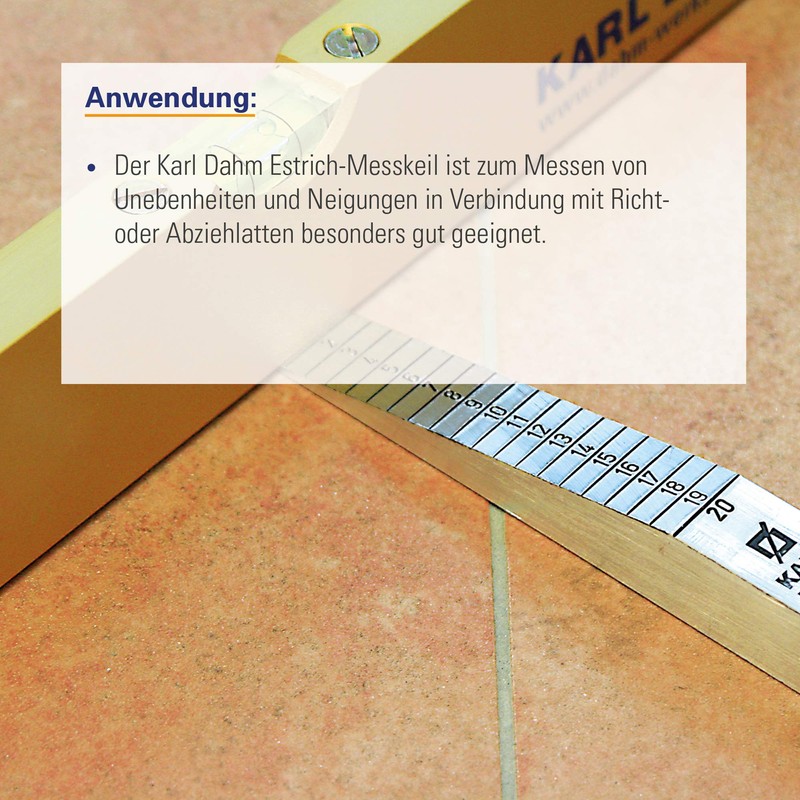 Karl Dahm Screed Measuring Wedge Made of Solid Aluminium -