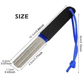 NHBETYS V-Groove Dart Sharpener Precision Double Sided Diamond Grinding File Compact Slim Design, Portable Hook Sharpener with Handle for Optimal Steeltip Dart Maintenance