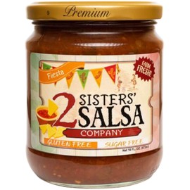 2 Sisters' Salsa Fiesta Style Salsa 16oz, pack of 1