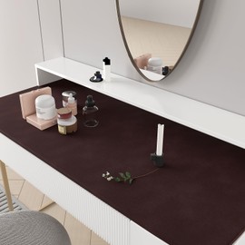 CHIHUT Self Adhesive Velvet Flocking Liner Brown Velvet Drawer Liners for Jewelry 17.7''x236'' Soft Felt Fabric Contact Paper Roll Velvet Wallpaper Peel and Stick for Bedroom Dresser DIY Art Crafts