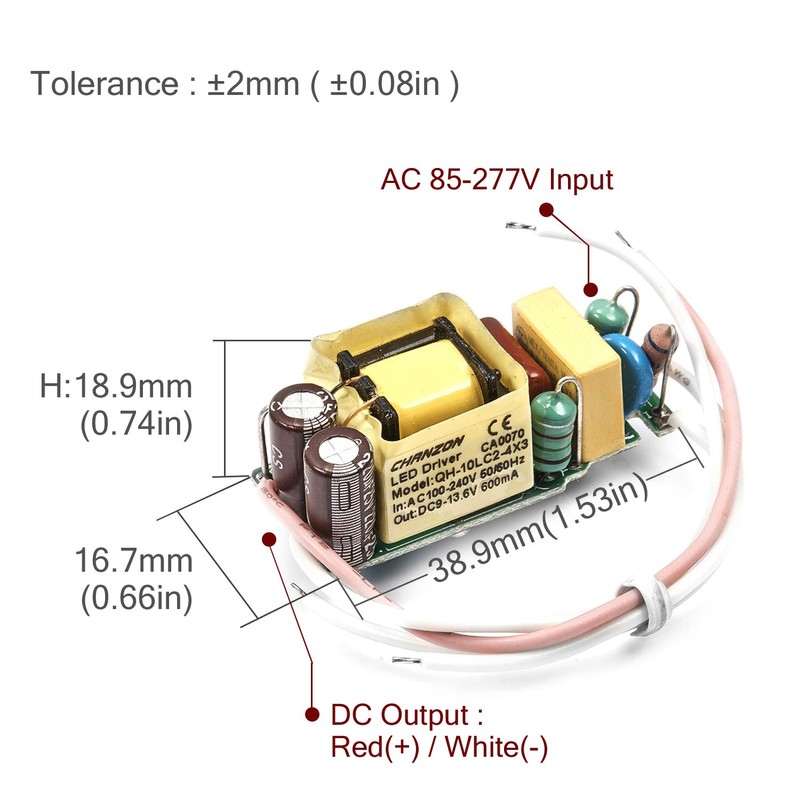 Constant Current LED Driver PCB – J) 600 mA (Constant)