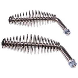 Chamixx 2X 5'' Stainless Spring Handles with 1/2" Steel Rod Compatible with Most BBQ Grills Wood Stoves Trailers Cabinets Furnaces and Custom Metal Projects