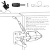 KINJOUZ Heavy Duty Gate Latch for Wooden Fence with Cable