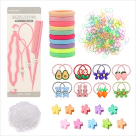 1135 Pcs Girls Hair Accessories Set, Baby Little Girls Gift Set Flower Hair Clip Elastic Rubber Bands Multicolors Hair Ropes Hair Barettes Accessories for Baby Girls and Women
