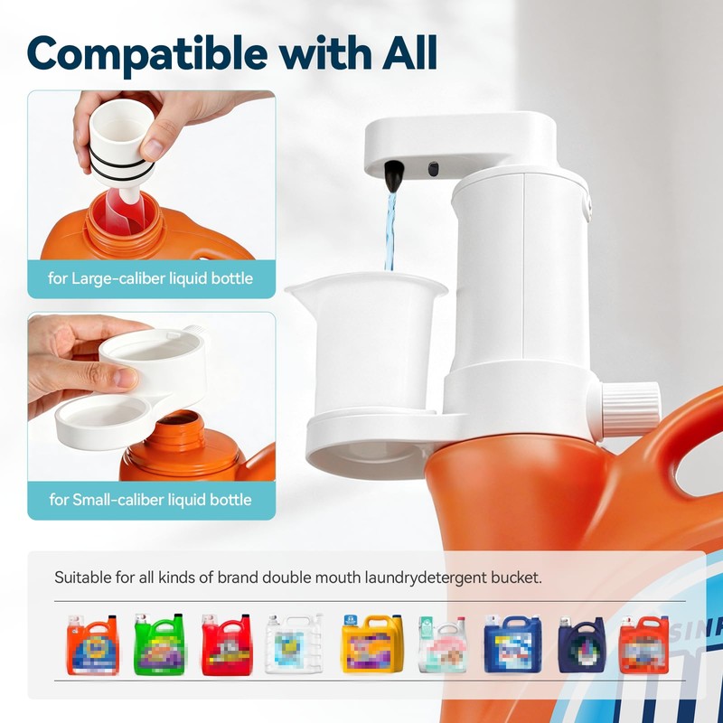 Electric Laundry Detergent Dispenser, Automatic Laundry Dispenser for Liquid Detergent,