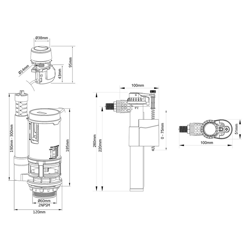 SOMATHERM FOR YOU - Full Mechanism Toilet - Economical and