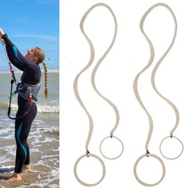 2 Packs 25" Elastic Hair Ties for Women, Braided ponytail holders Spiral Hair Tie Wrap for Sports Gym Swimming Diving Motorcycle Rides Surfing Beige