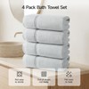 ecolook Bath Towels Set of 4,100% Cotton,27 x 55 Inches,Quick-Drying