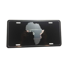 CustoMonsterDesigns African Africa Map Heavy Duty Aluminum License Plate