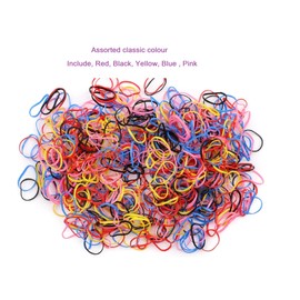 Mytoptrendz® 500 pcs Colorful Mini Rubber Bands Small Soft Thin Tiny Poly Elastic Hair Tie Braiding and Pony Hair Bands for Kids Toddler(Assorted Bright Rainbow Colour)