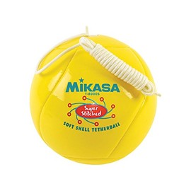 Mikasa Super Soft Shell Tetherball, Stitched, with Rope (Yellow)