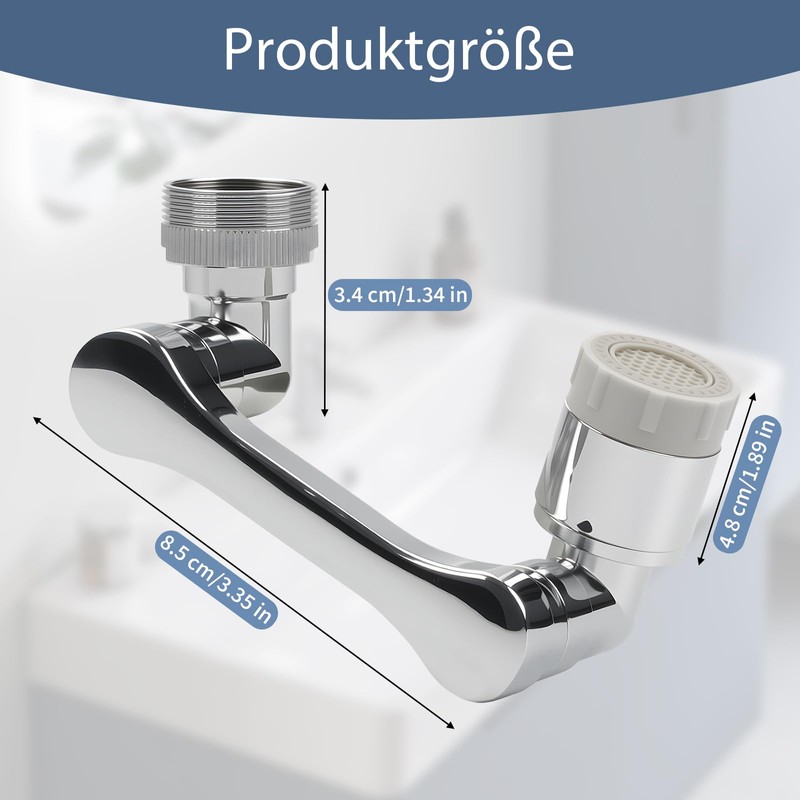 VewePata 360° Rotating Tap Attachment with Water-Saving Function and 2