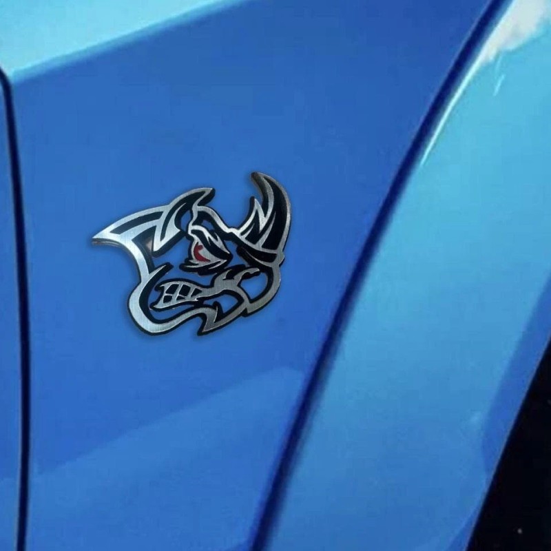 Emblem Badge Rhino Badges Emblem Red Eye Car/Truck,(2) BADGES, Fender