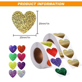 Herz Sticker Aufkleber 1000 Stück Glitzer Sticker Herzen Liebe Herz Aufkleber Selbstklebend Belohnungssticker Herzsticker 25mm