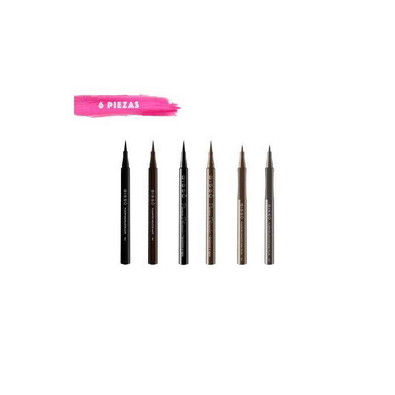 Kit Bissu Delineador Plumin Ojos Y Cejas (kit 6 Piezas)