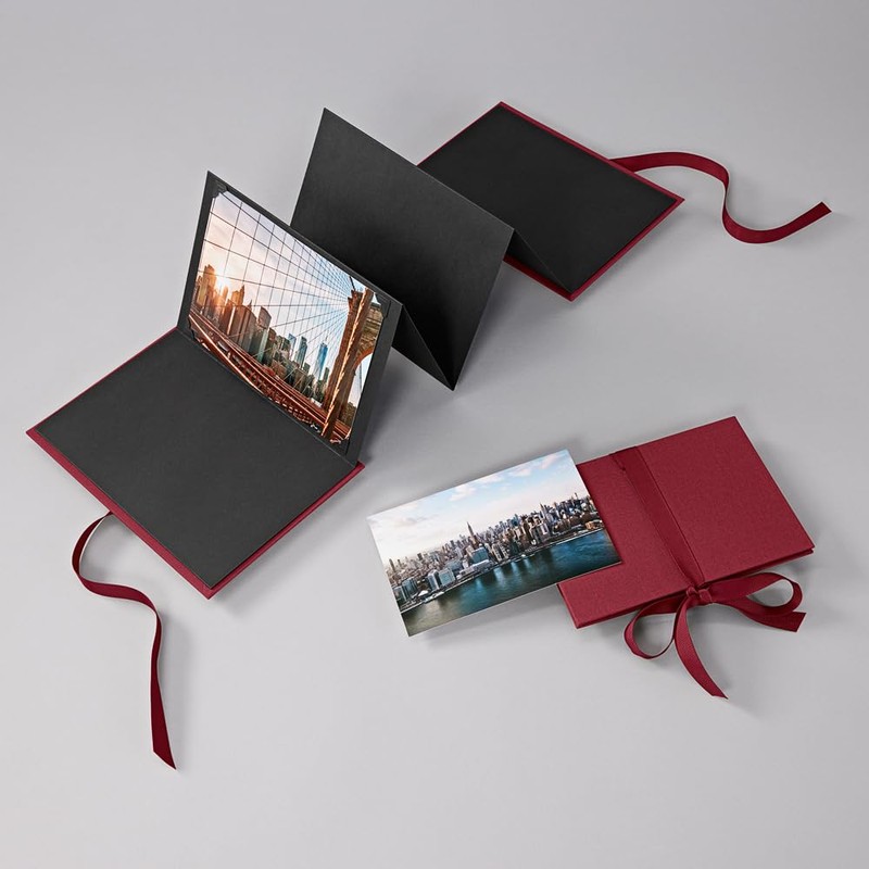 Semikolon Leporello Classico Photoalbum, burgundy