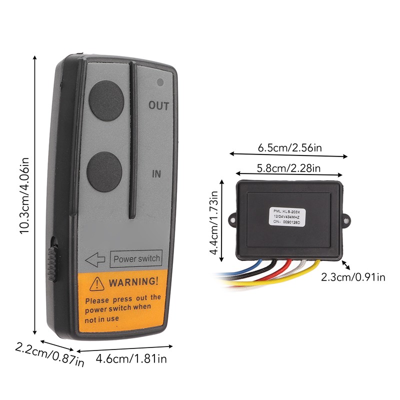 Universal Wireless Winch Remote Control Switch Electric Winch Controller with