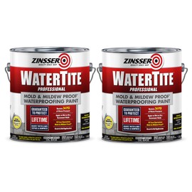 Zinsser 5001-2PK WaterTite Professional Waterproofing Paint, Gallon, White, 2 Pack