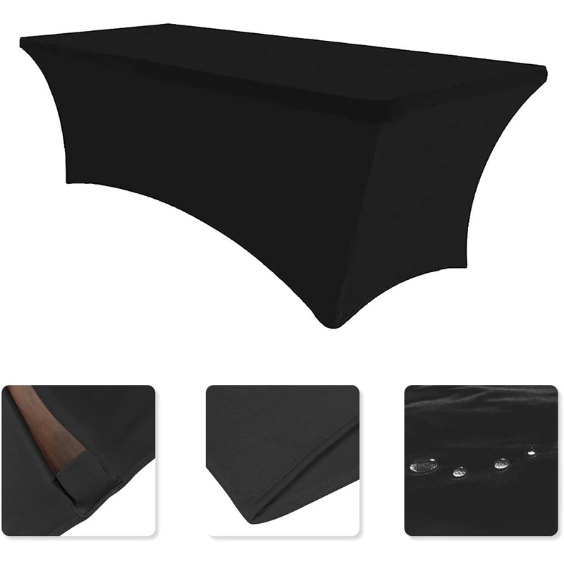 ALESWEAR 6ft Spandex Tablecloths for Home Rectangular Table Fitted Stretch