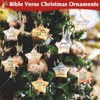 Barydat 9 Pcs Christmas Christian Hanging Ornament Star Shaped Bible