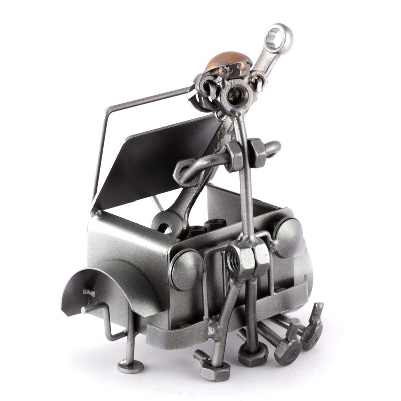 Steelman24 I Nuts and bolts sculpture Mechanic I Handmade ornaments