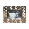 Foreside Home & Garden White Polka Dot Pattern 4x6 inch